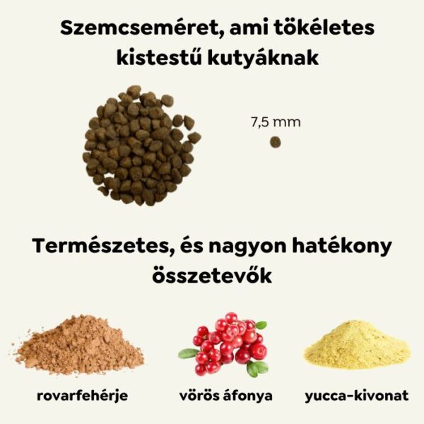 Juliet Hipoallergén Plus rovarfehérje alapú száraz kutyatáp vörös áfonyával és yucca-kivonattal - "legérzékenyebb kutyáknak" - Image 2