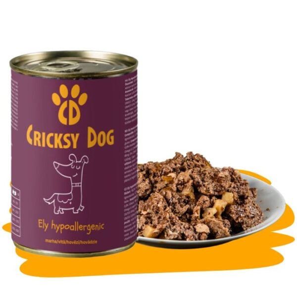Ely Hipoallergén marhás nedves kutyaeledel (búza-glutén és csirkehús mentes recept) – 410 g