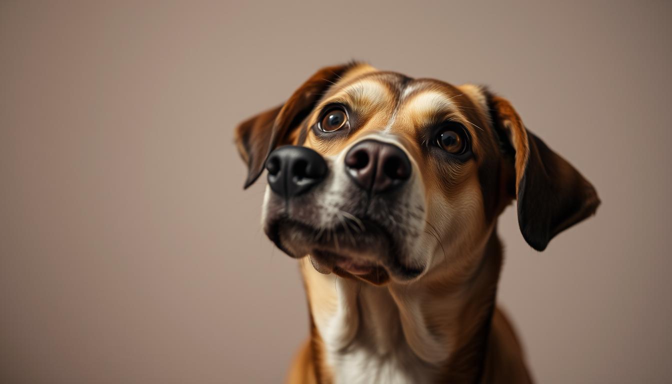 kutya bámul a semmibe