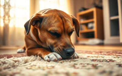 Kutyám dörzsöli az arcát a szőnyeghez – normális?