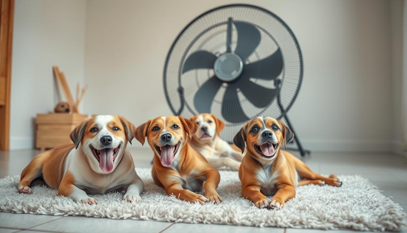 kutya ventilátor biztonság nyár