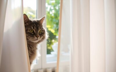 Macskás blog 16 Miért bújik a függöny mögé a cicám?