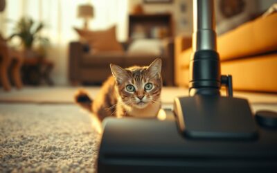 A macskám fél a porszívótól – stressz vagy érzékenység?