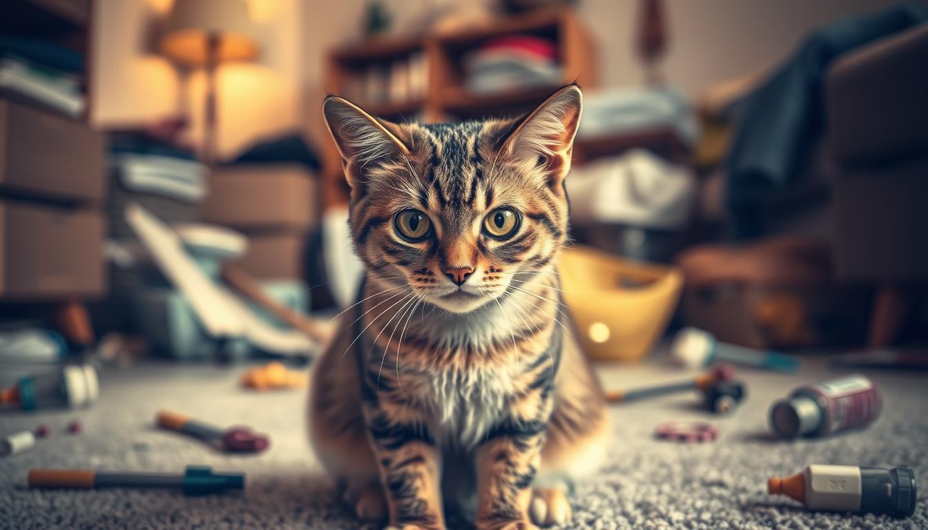 macska lakásba pisil stressz
