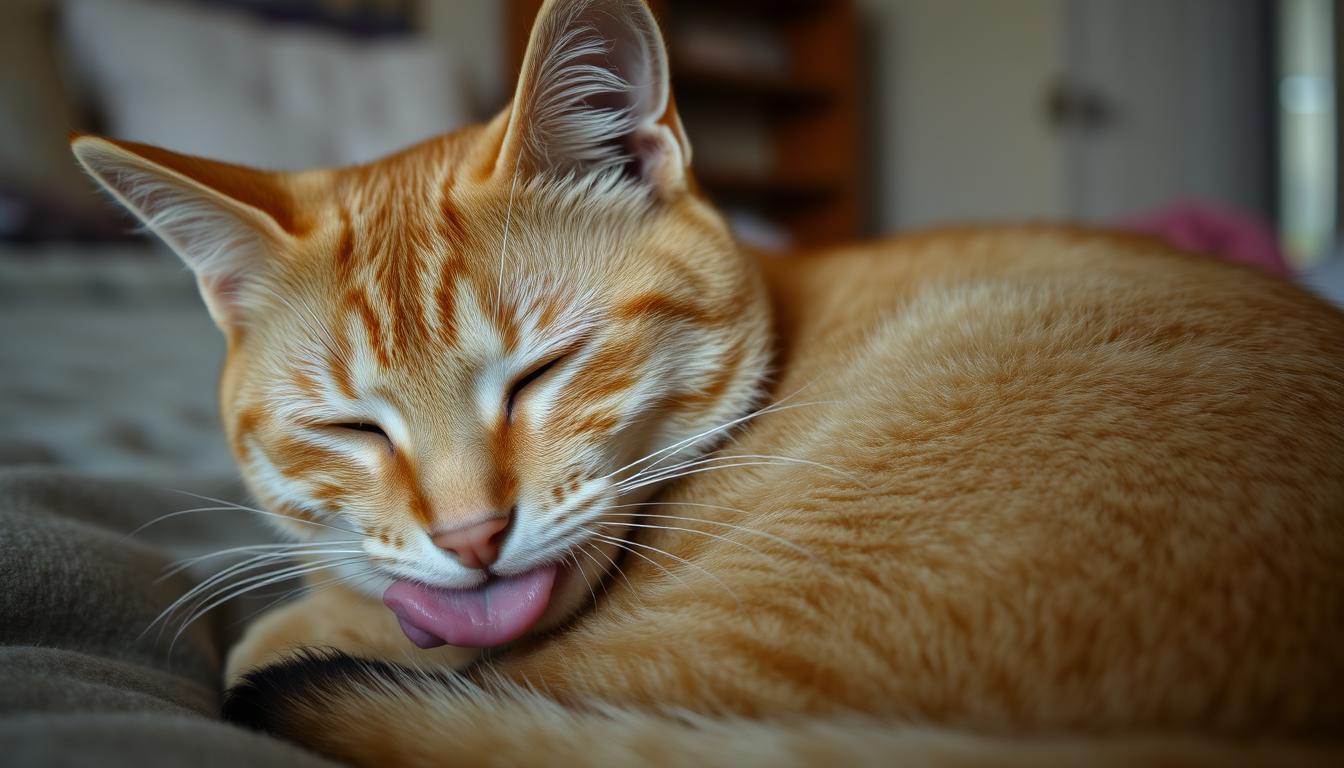 macska nyalogatja a fület