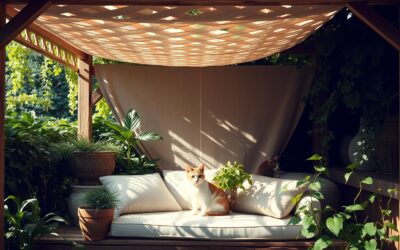 Macskás blog 23 Macskák árnyékos kuckója – barkácsolj házilag