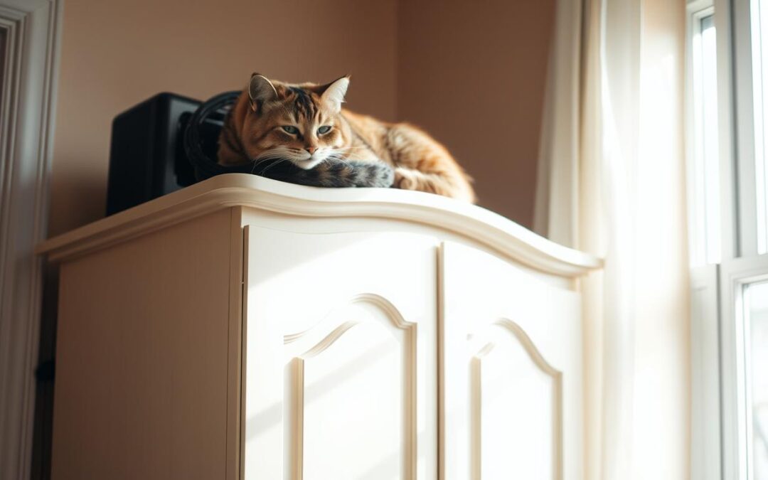 Miért alszik a macskám mostanában a szekrény tetején?