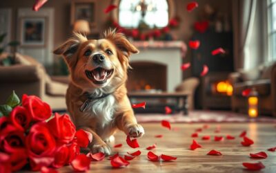 Valentin-napi közös játék kutyával