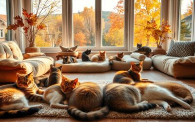 Őszi cicaélet több macska mellett – békés együttélés titkai