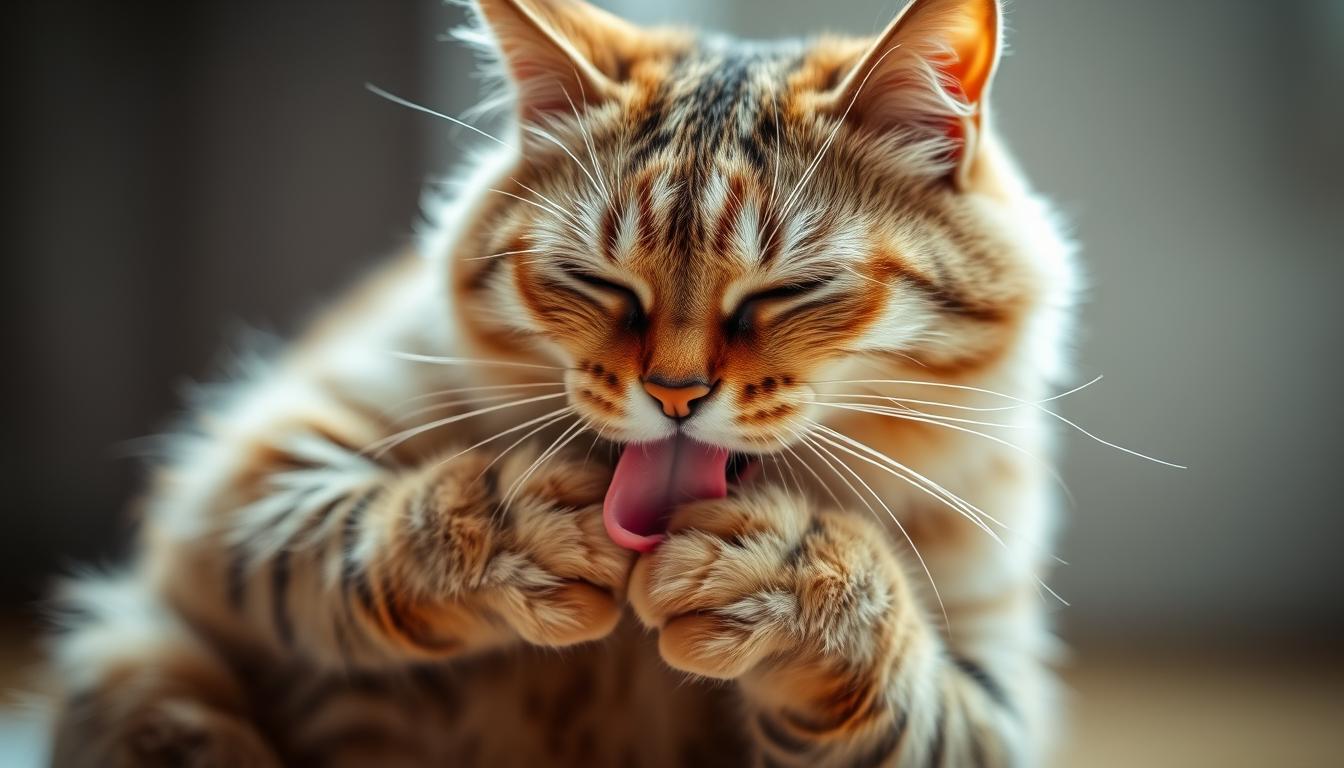 macska túlzott mosakodás