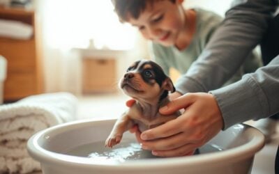 Kölyökkutya első fürdetése – lépések és tanácsok