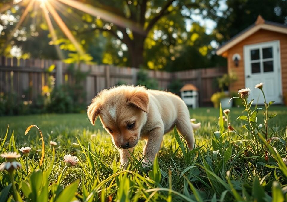 Kölyökkutya kerti tartása – veszélyek és tanácsok
