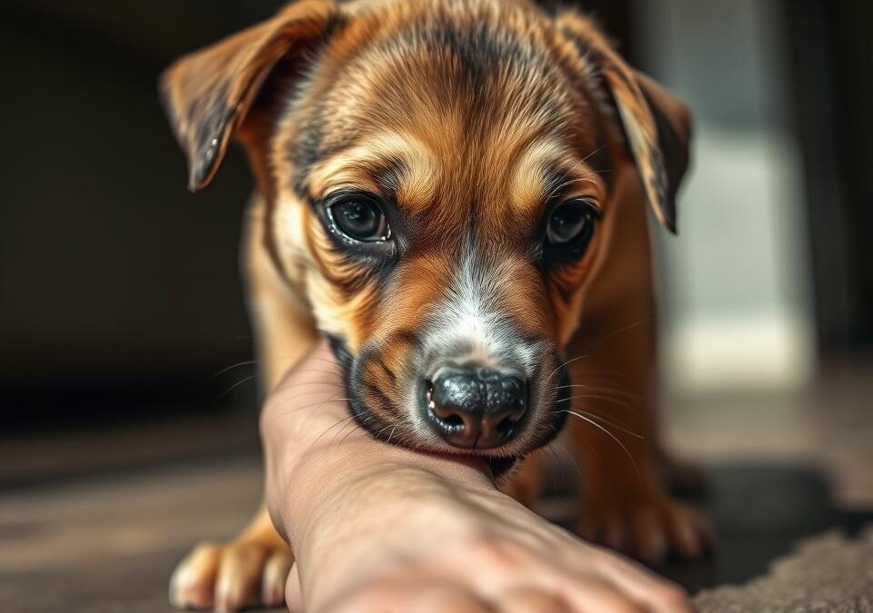 Miért rágja a kölyökkutya a lábad?