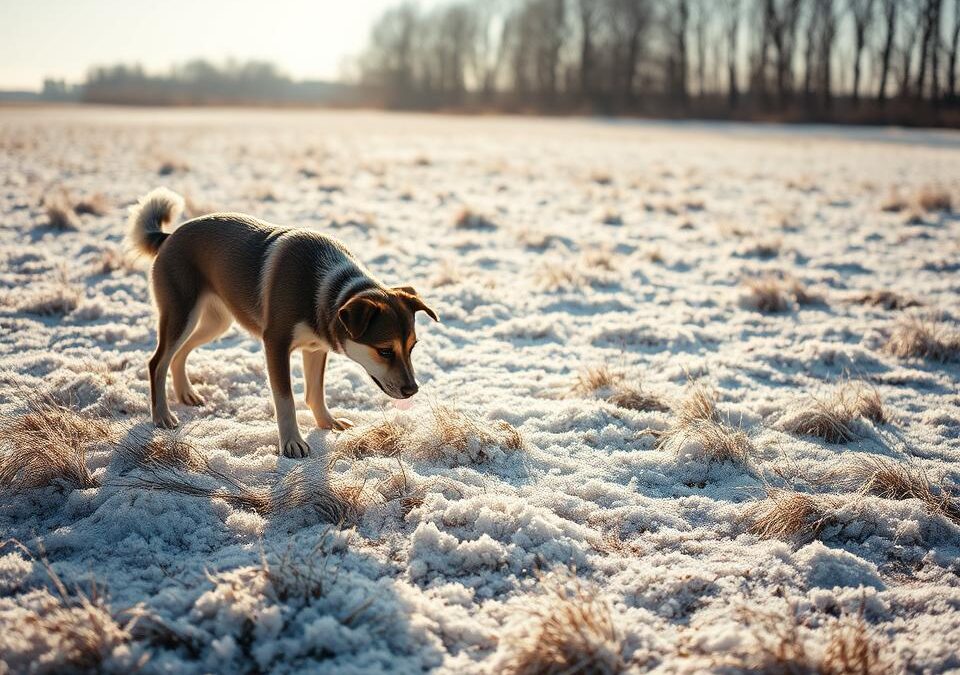 Fagyott fű és kutyák – mit okozhat a gyomrukban?