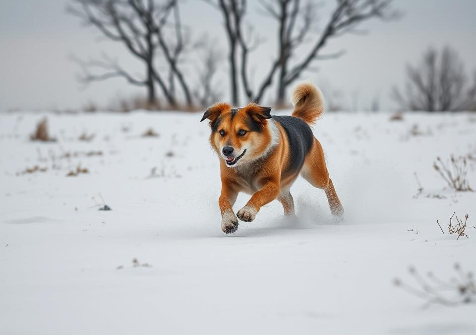 Miért szaladgál vadul a kutya hidegben?