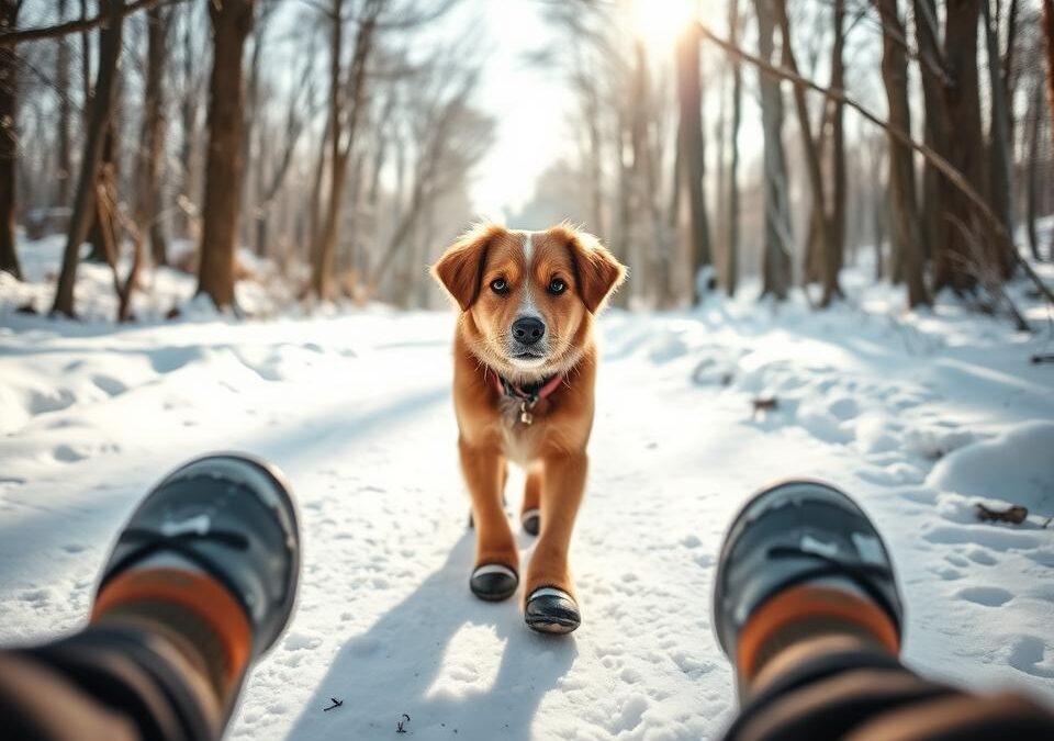 Téli séták kutyával – hogyan védd meg a mancsát