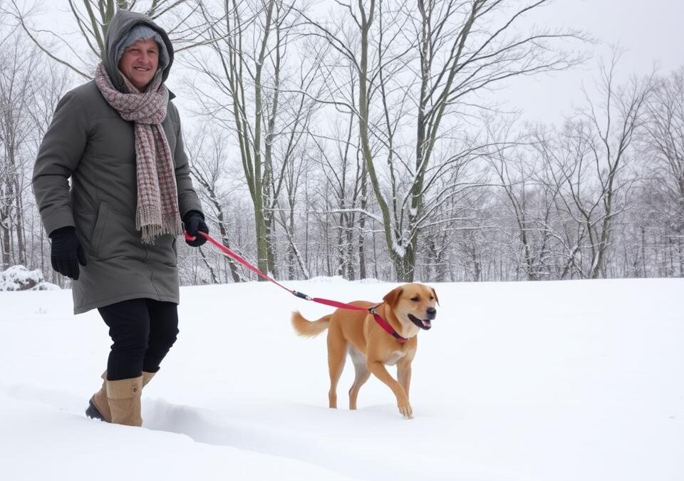 Kutyasétáltatás mínusz fokban – mennyi az elég?