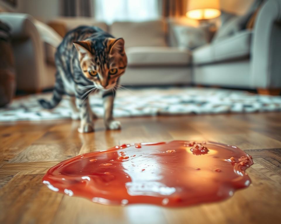 macska hányás új táp után