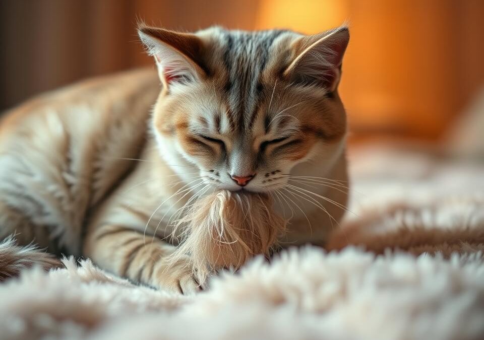 Folyamatosan szőrcsomót hányt – most már ritkán