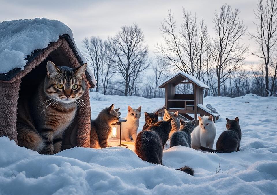 Hogyan segíthetsz a szomszéd kóbor cicáin télen?
