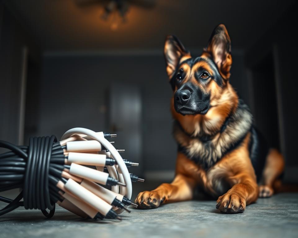 kutya elektromos kábelek védelme