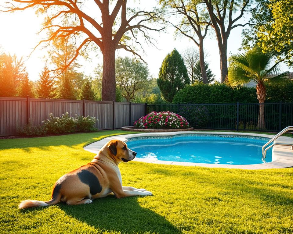 kutya-kerti-medencebiztonsag kutya kerti medencebiztonság