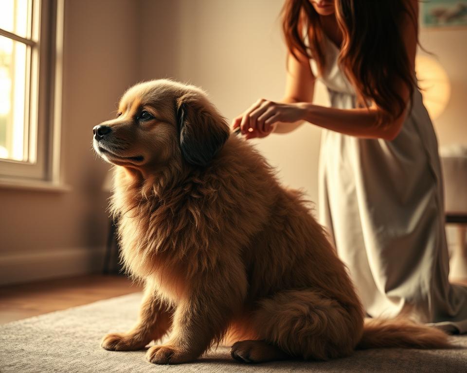 kutya napi szőrkefélés