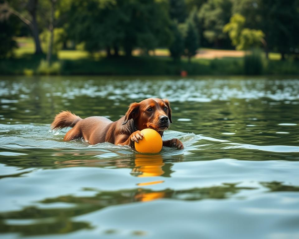 kutya vízi apportírozás