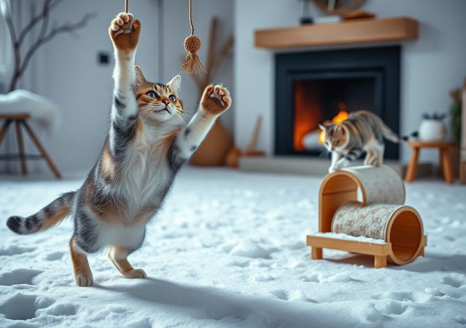 Hogyan tartsd aktívan a macskád télen?