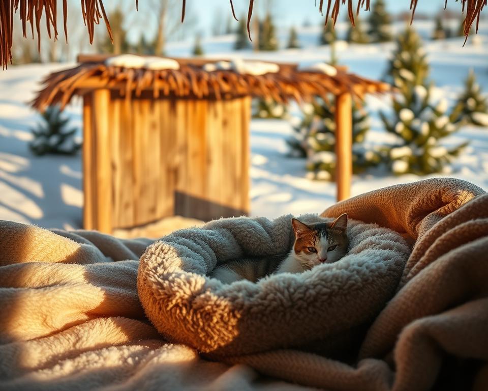 macska-alvohely-kint-tel macska alvóhely kint tél