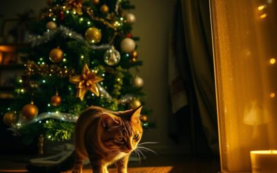 Téli veszélyek a karácsonyi dekorációban macskákra