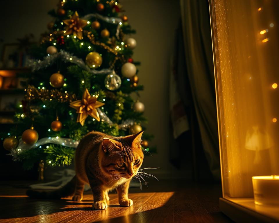 macska dekoráció veszély tél