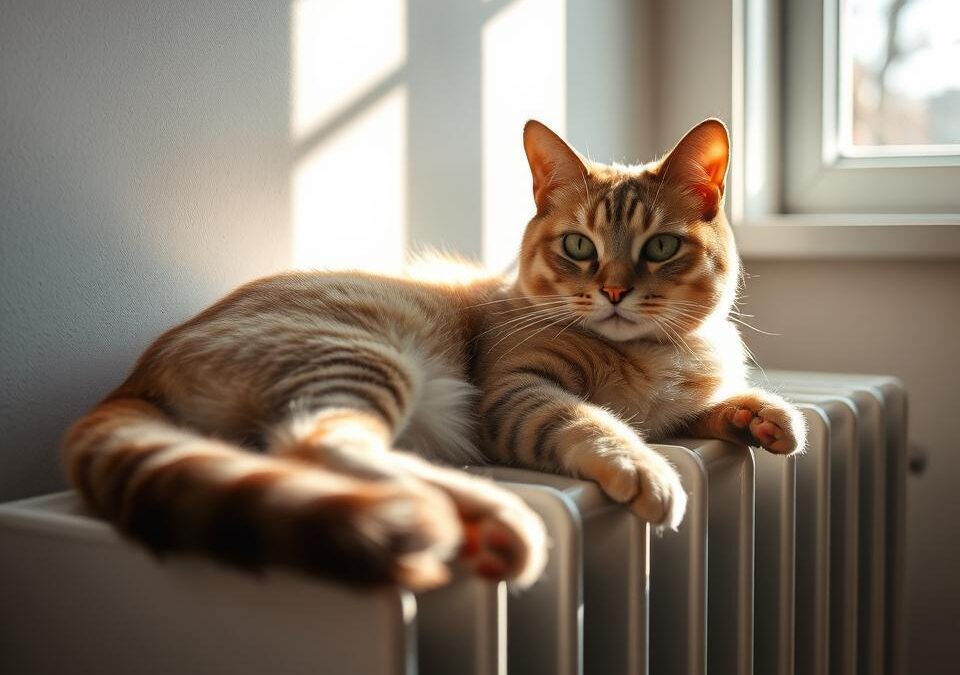 Fűtőtestre fekvő macska – természetes vagy aggasztó?