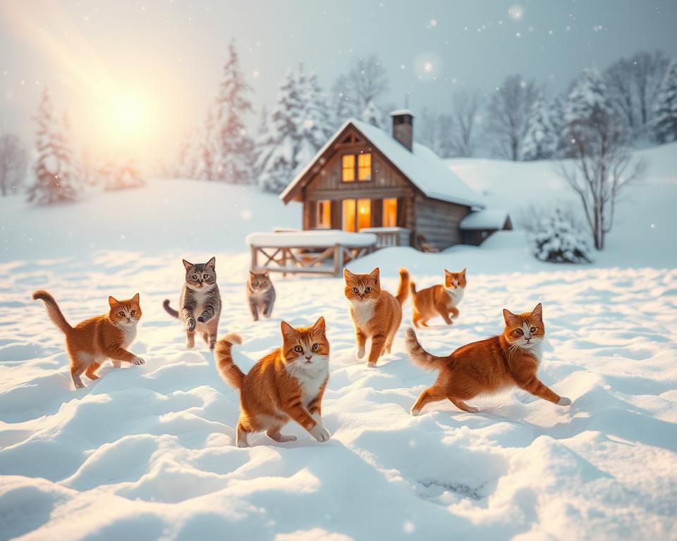 macska-ho-elmeny-tel macska hó élmény tél