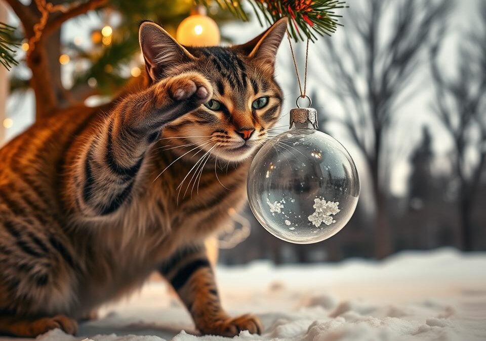 Macskák és a karácsonyfadíszek – veszélyes játékok