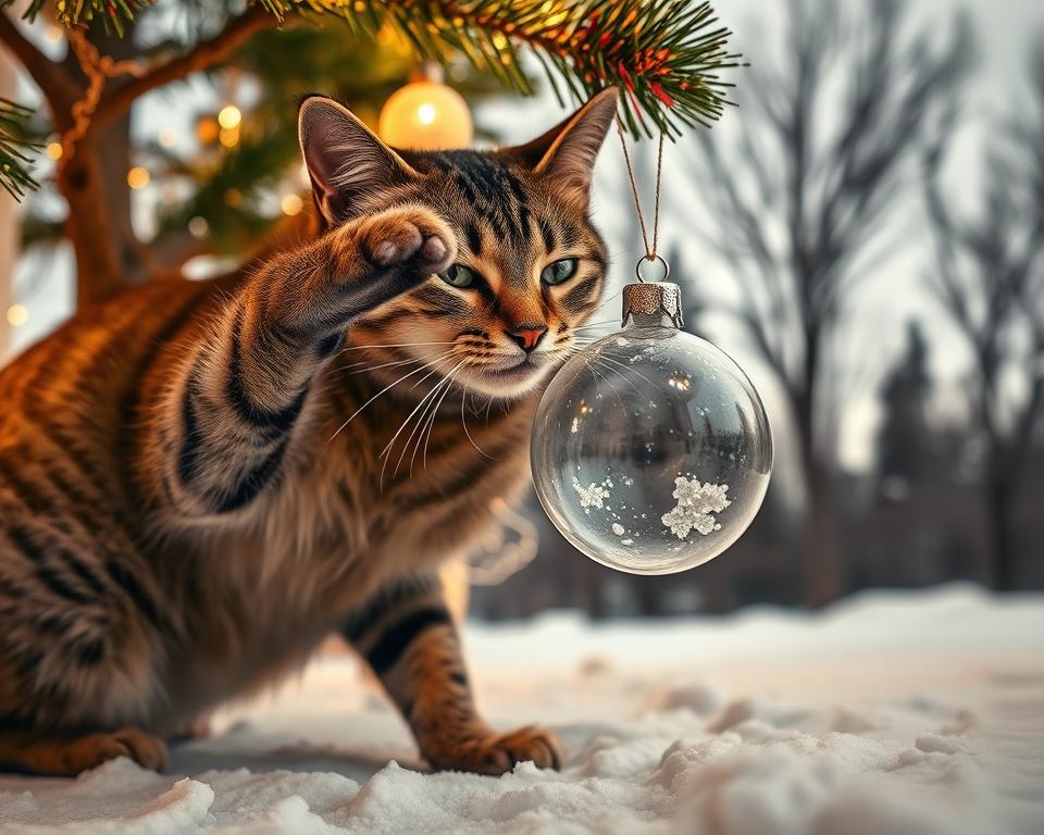 Macskák és a karácsonyfadíszek – veszélyes játékok