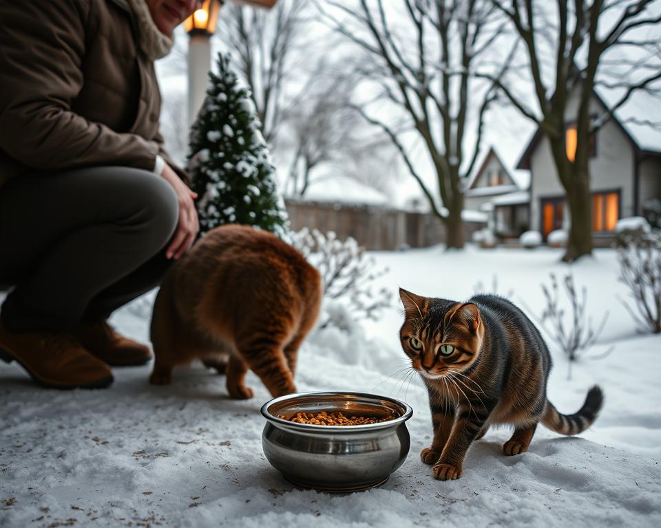 Kinti macska etetése télen – mire figyelj?