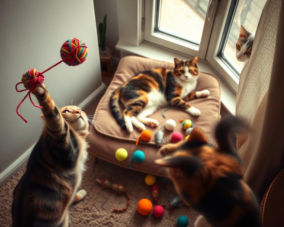 macska labdás játékok