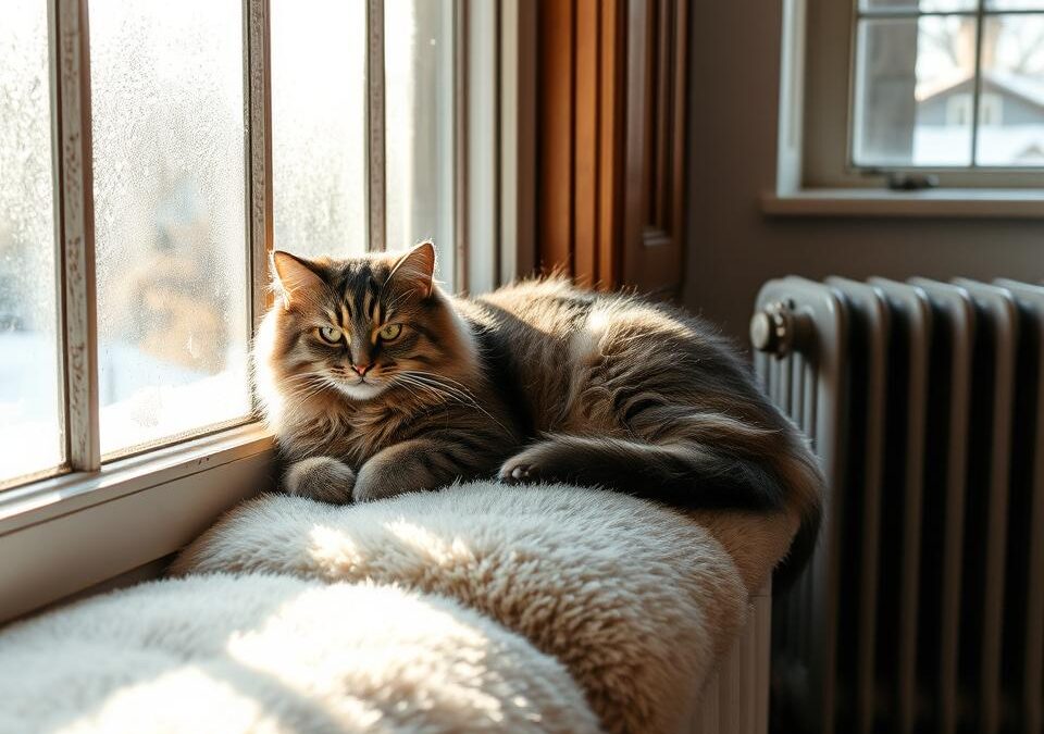 Hogyan fűtsd fel a lakást, ha macskád is ott él?