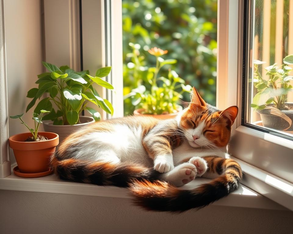 macska nyári hőség ellen