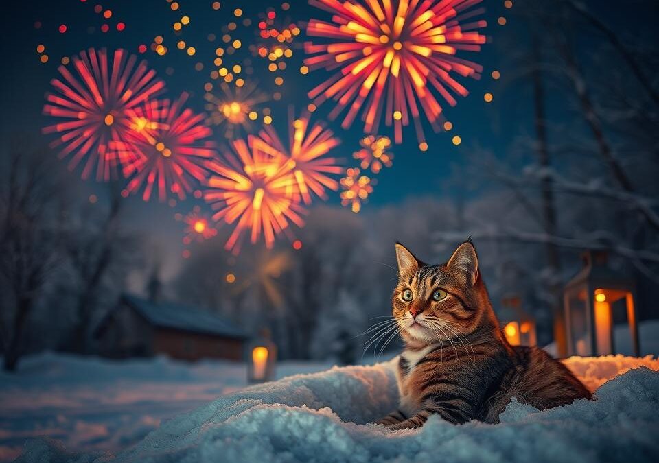 Macska és a szilveszteri petárdázás