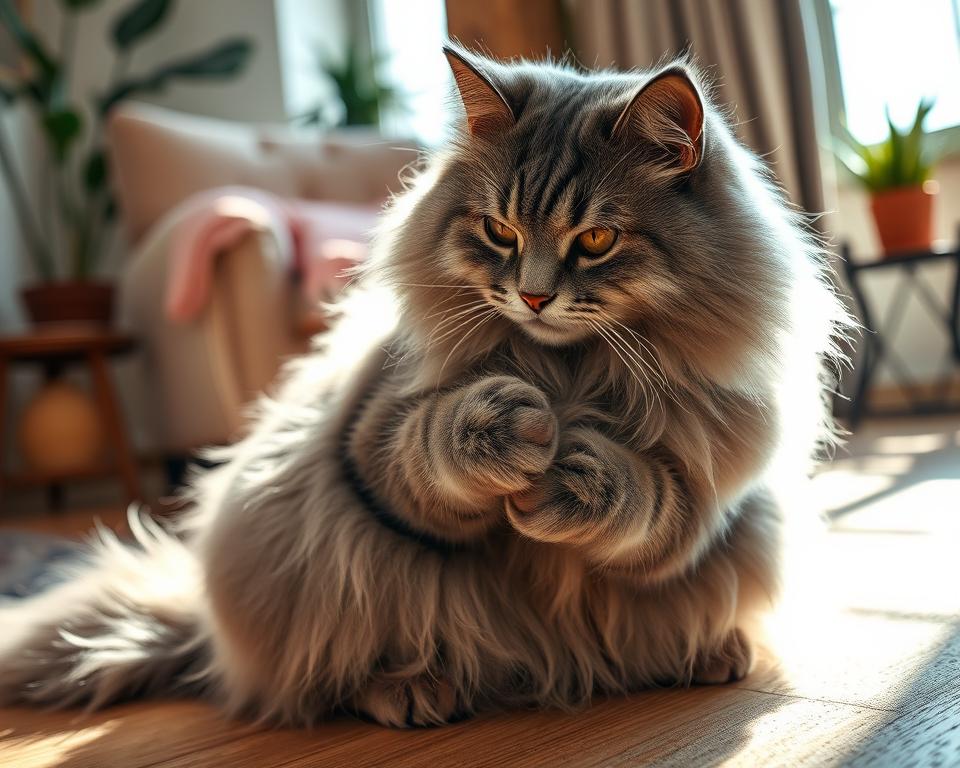 macska szőrápolás hosszúszőrű tél