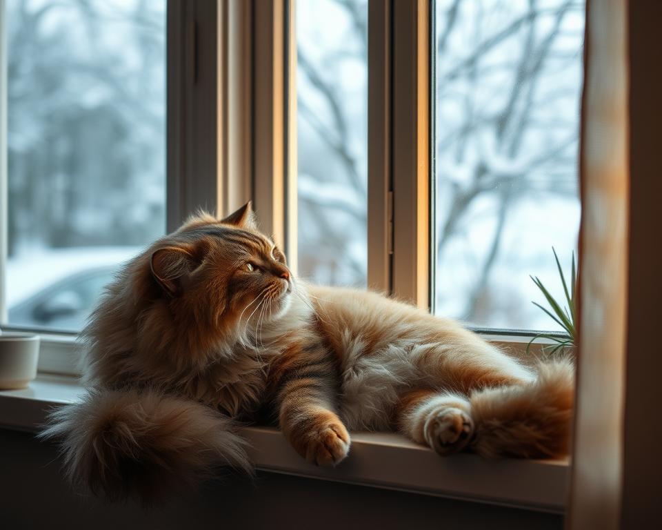 macska unatkozás tél