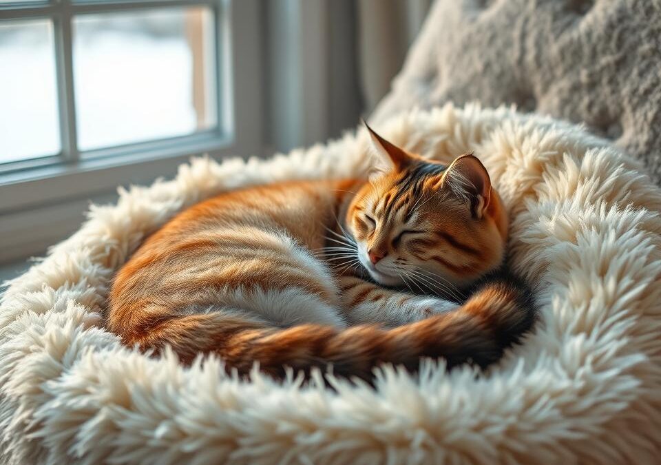 Macska és a vastag bundás fekhelyek