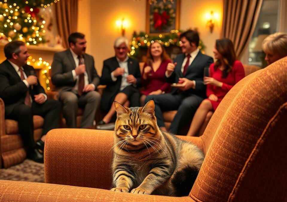 Macska és az ünnepi vendégek – stresszkezelés