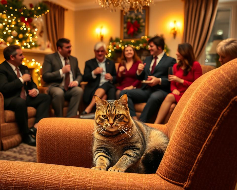 Macska és az ünnepi vendégek – stresszkezelés