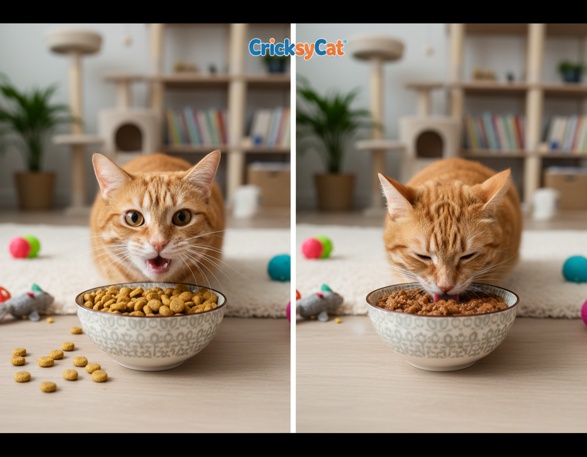 cricksycat száraz vagy nedves táp tapasztalat