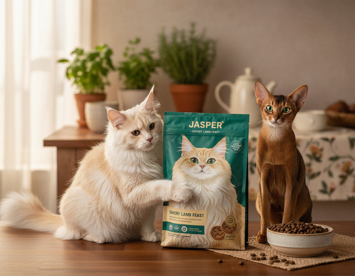 Jasper bárányos táp kis- és nagytestű cicáknak – webshop link