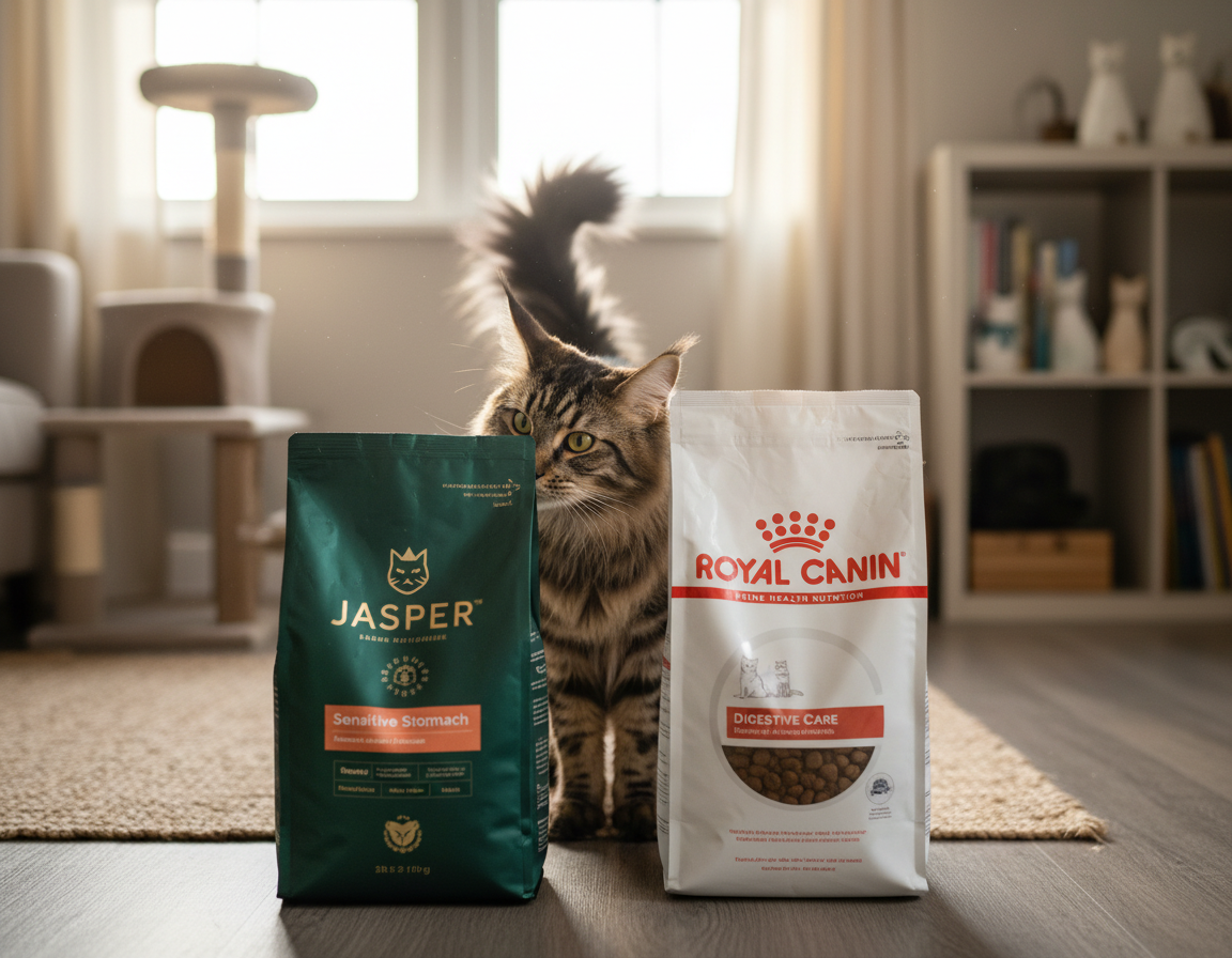 Melyik táp vált be jobban érzékeny cicáknál – Jasper vagy Royal Canin?