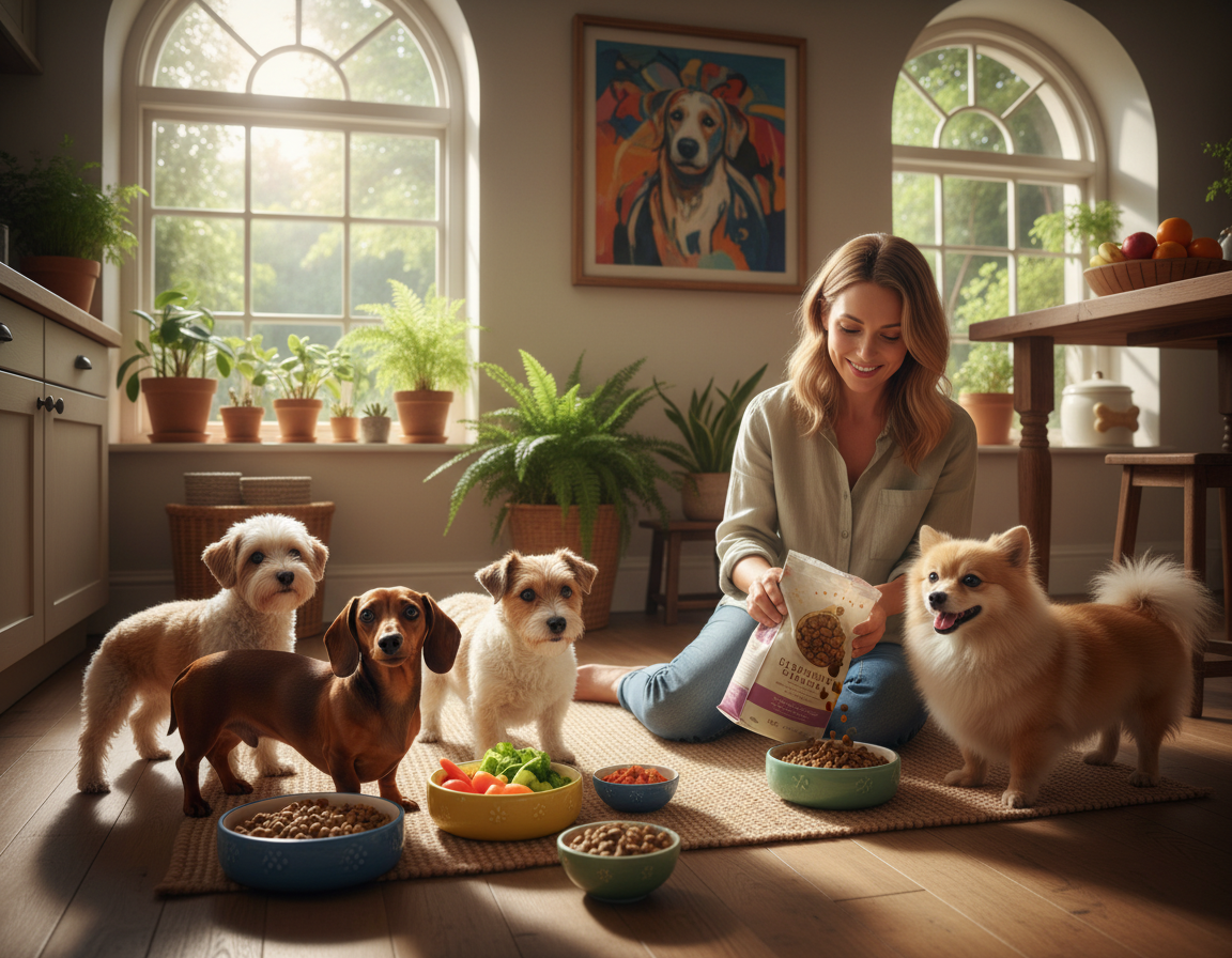 kistestű kutyák etetése